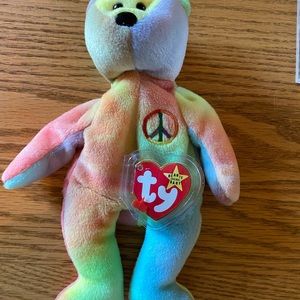 Peace Bear Beanie Baby